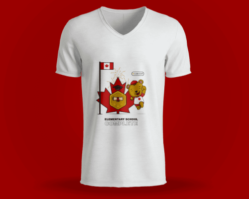 Camiseta comemorativa para alunos da Maple Bear que concluíram o Elementary School